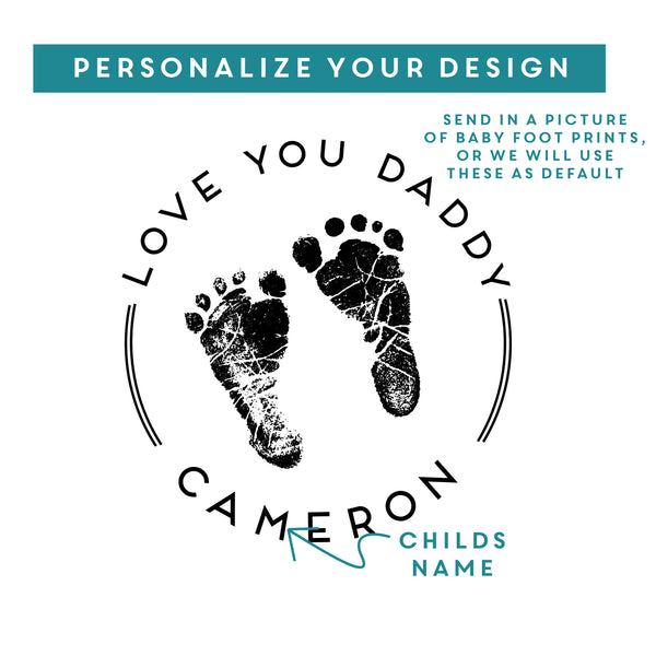 Custom Baby Footprint Pint Glass, Design: BB3
