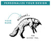 Personalized Silver Fox Whiskey Glass for His Birthday, Design: BDAY6