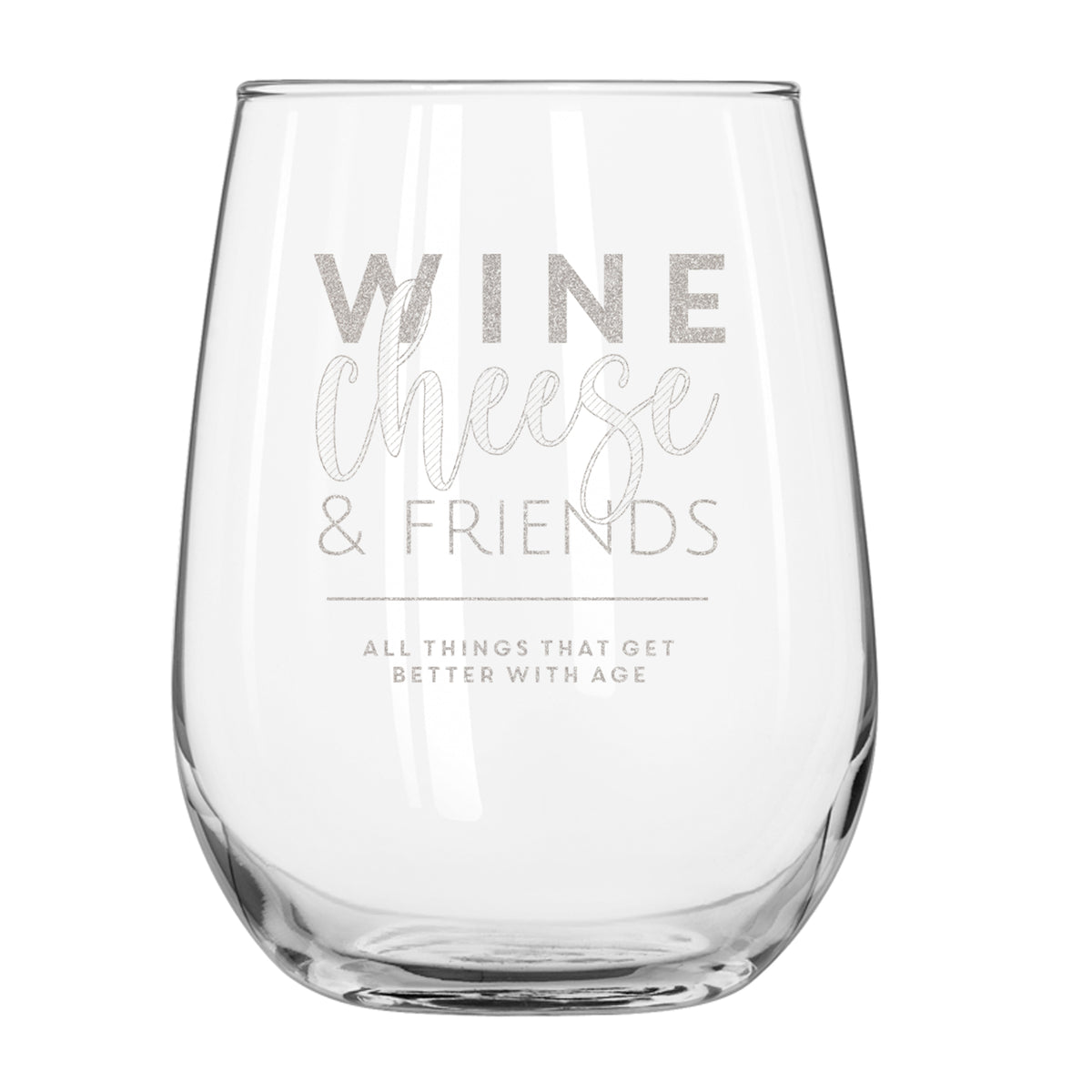 Stemless Wine Glass - Friends