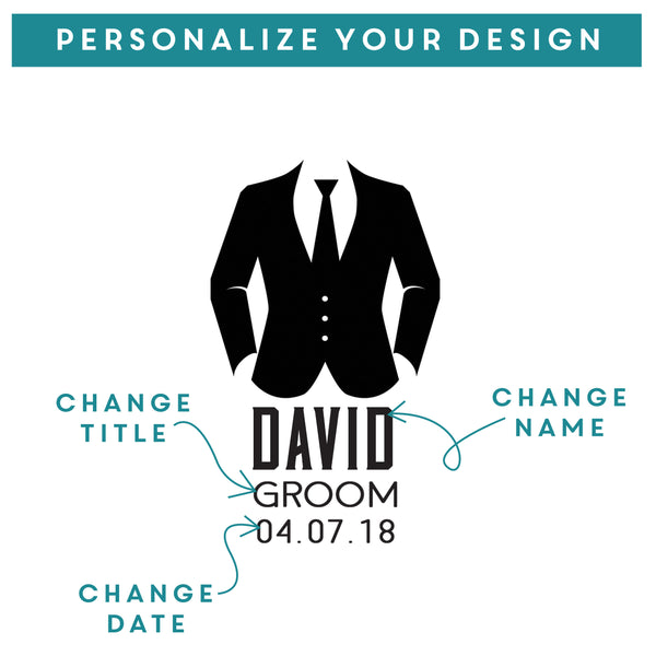 Engraved Whiskey Glasses Suit Up - Design: BG3