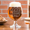 Personalized Belgian beer glass is customized with your logo, monogram, image, or text.