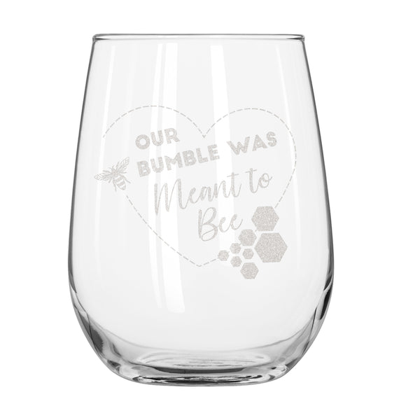 Bumble Dating White Wine Glass - Design: BUMBLE