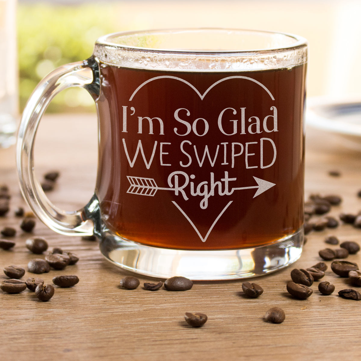 Engraved glass coffee mugs store