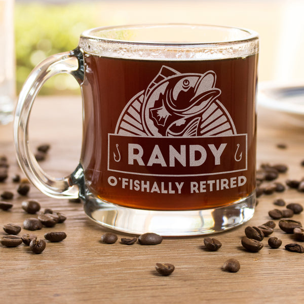 Punny Personalized Retirement Coffee Mug, Design: RETIRED4