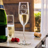 Etched Champagne Flutes Monogram - Design: M3