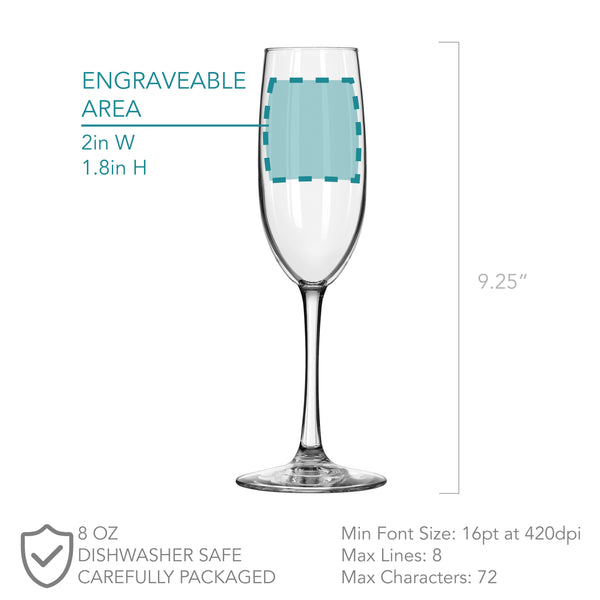 Personalized Champagne Flutes - Design: CUSTOM