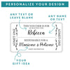Wood Personalized Valentine's Day Voucher - Design: VOUCHER