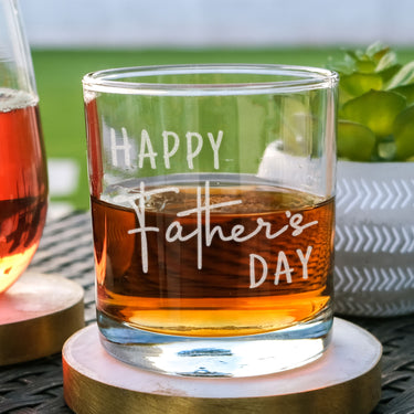 Happy Father's Day Whiskey Glass, Design: FD15 - Main Image