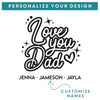 Personalized Father's Day Mason Jar, Design: FD16