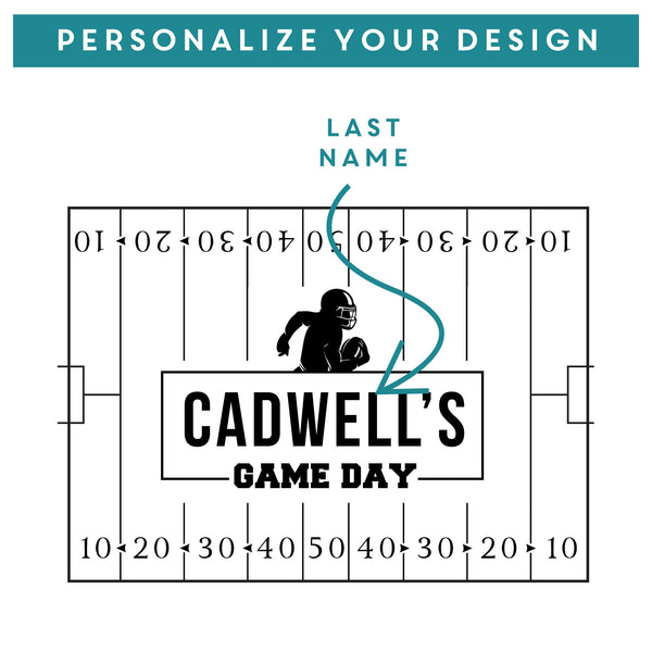 Personalized Game Day Cutting Block, Design: FF3