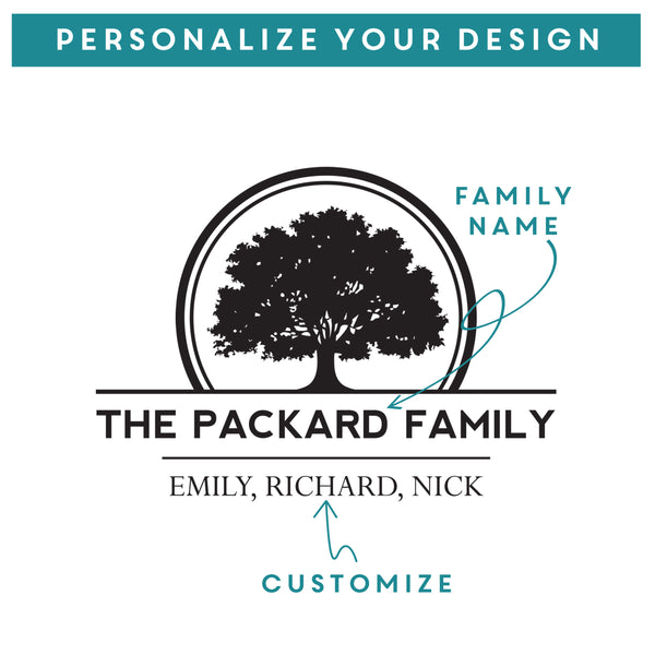 Personalized Cheese Board Rectangle Family Tree - Design: FM1