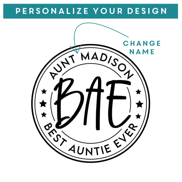 Best Auntie Ever Personalized Coffee Mug, Design: FM10