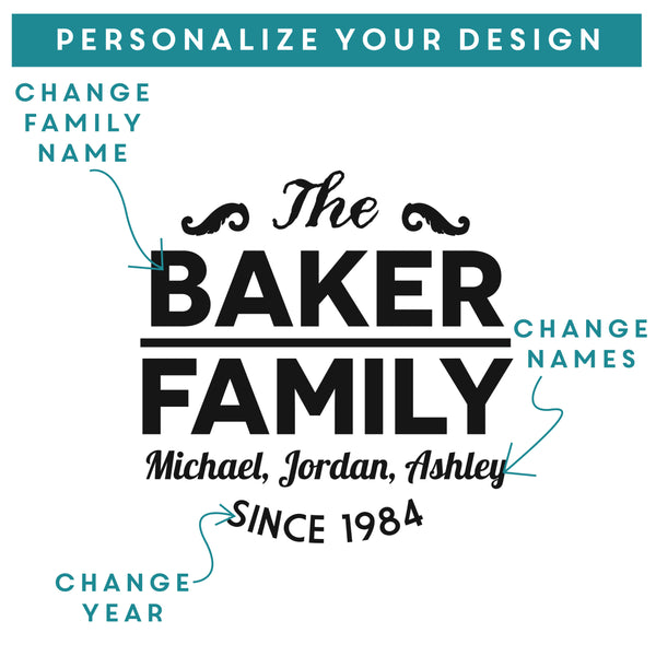 Personalized Cheese Board Rectangle Family - Design: FM2