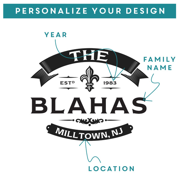 Personalized Cheese Board Rectangle Family - Design: FM3