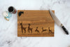 Personalized Charcuterie Board with Family Names, Holiday Cutting Board, Design: FM9