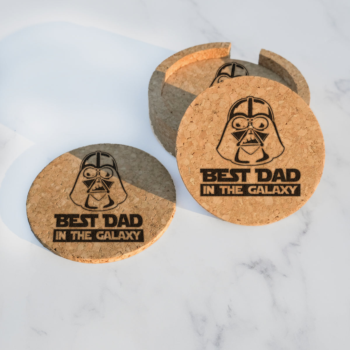 Star Wars Coaster Set for Dad, Design: FD5 - Everything Etched