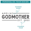 Personalized Godmother Skinny Tumbler With Straw, Design: GDMA1