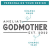 Personalized Godmother Wine Glass, Design: GMDA1