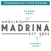 Personalized Madrina Beer Glass, Design: GDMA2