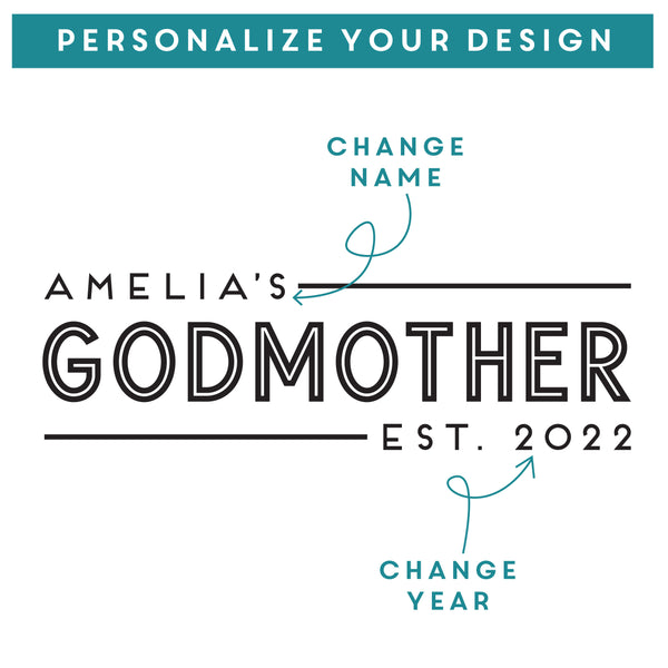 Personalized Godmother Beer Glass, Design: GDMA1