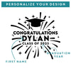 Personalized Graduation Toasting Flute, Design: GRAD3