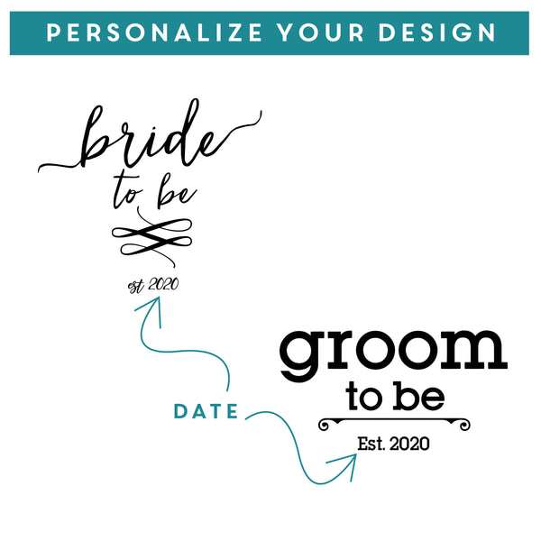 2 Pint Glass Set Groom and Bride - Design: HH2