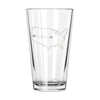 Long Distance Gift Pint Glass - Design: HOME2