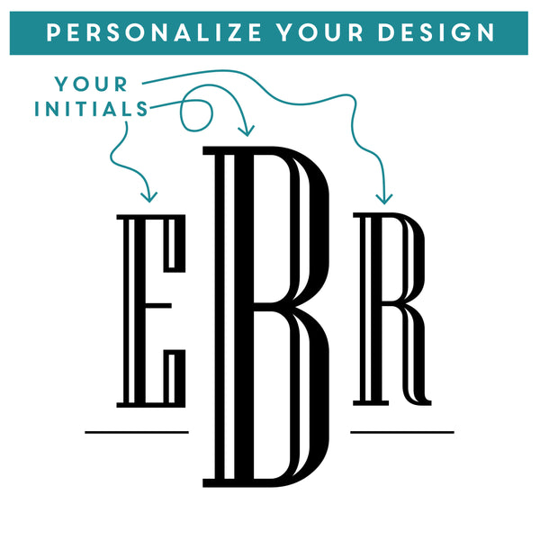 Etched Pint Glass - Design: INITIAL3