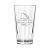 Jaws Etched Beer Glass, Design: JAWS