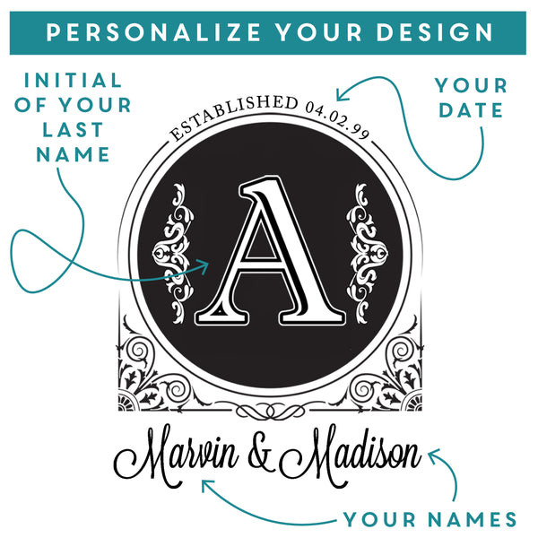 Personalized Cheese Board Rectangle Anniversary Gift - Design: K1