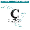 Personalized Cheese Board Rectangle Wedding Gift - Design: K2