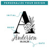Mason Jar Floral Monogram - Design: K4