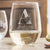 Stemless White Wine Glasses Floral Monogram - Design: K4