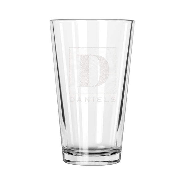 Personalized Initial Pint Glass, Design: K5