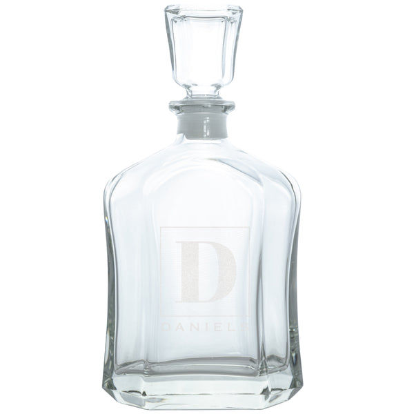 Personalized Initial Whiskey Decanter, Design: K5