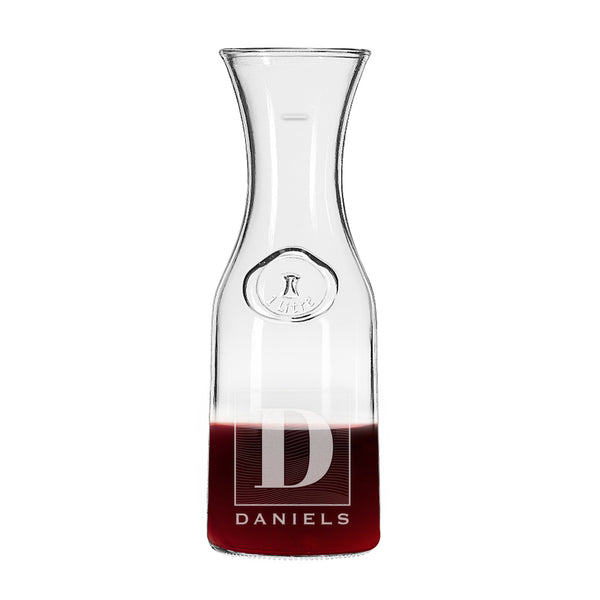 Personalized Initial Wine Decanter, Design: K5