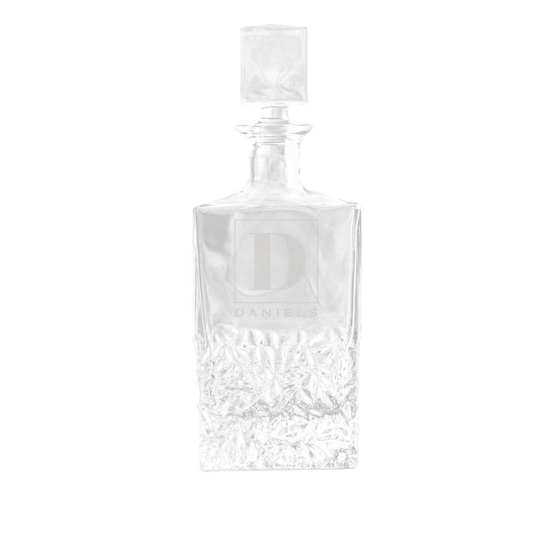 Personalized Initial Ornate Whiskey Decanter, Design: K5