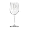 Personalized Initial Wine Glass, Design: K5