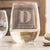 Personalized Initial Stemless Wine Glass, Design: K5