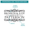 Etched Stemless White Wine Glasses Couples - Design: L1
