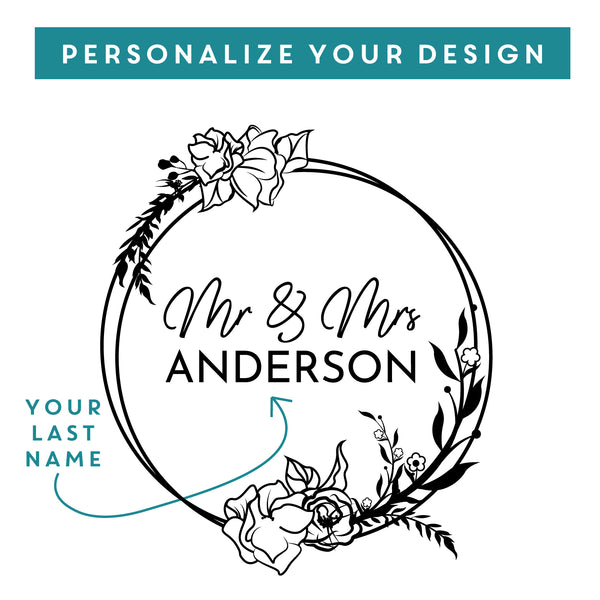 Etched Pint Glass for Couples - Design: L6