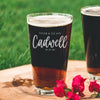Personalized Wedding Pint Glass for Couples, Design: L7