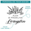 Personalized Floral Wine Gift Set, Design: L8