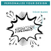 Personalized Comic Style Glass Coffee Mug, Design: M6