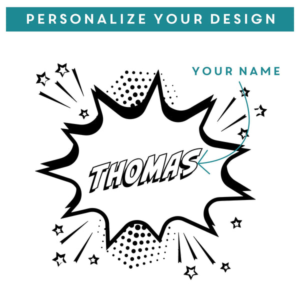 Personalized Comic Style Glass Coffee Mug, Design: M6