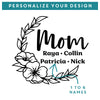 Personalized Floral Wine Glass For Mom, Design: MD17