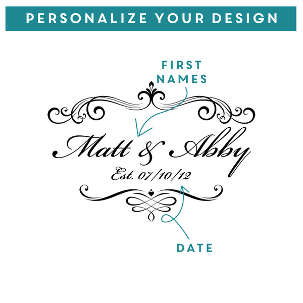 Etched Champagne Flutes Couples - Design: N1