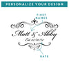 Etched White Wine Glasses Couples - Design: N1