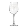 Floral Personalized Couples Wine Glass, Design: N10