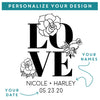 Personalized LOVE Wedding Charcuterie Board, Design: N4